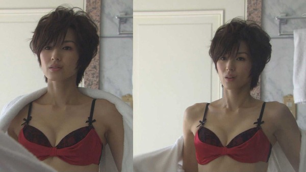 吉瀬美智子のセミヌード・下着姿グラビアエロ画像007
